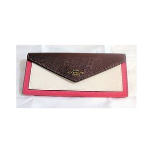 Coach Tabby Long Wallet In Colorblock NWOT